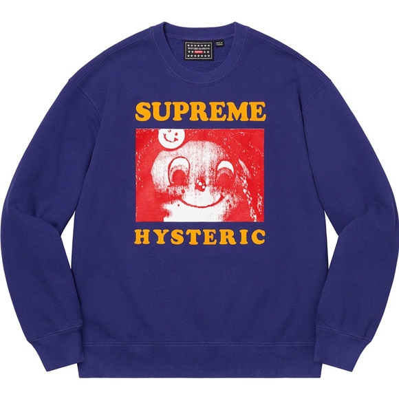 ✨𝙷𝚘𝚜𝚝 𝙿𝚒𝚌𝚔✨Supreme x HYSTERIC GLAMOUR Crewneck Sweatshirt, S